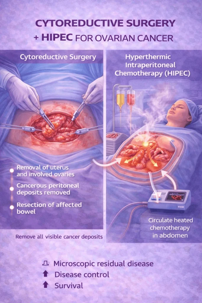 Ovarian Cancer: Role of HIPEC (Hyperthermic Intraperitoneal Chemotherapy)