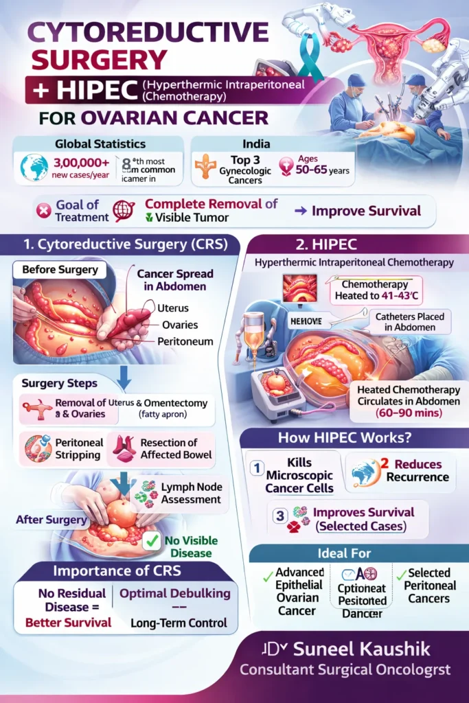 Ovarian Cancer: Role of HIPEC (Hyperthermic Intraperitoneal Chemotherapy)
